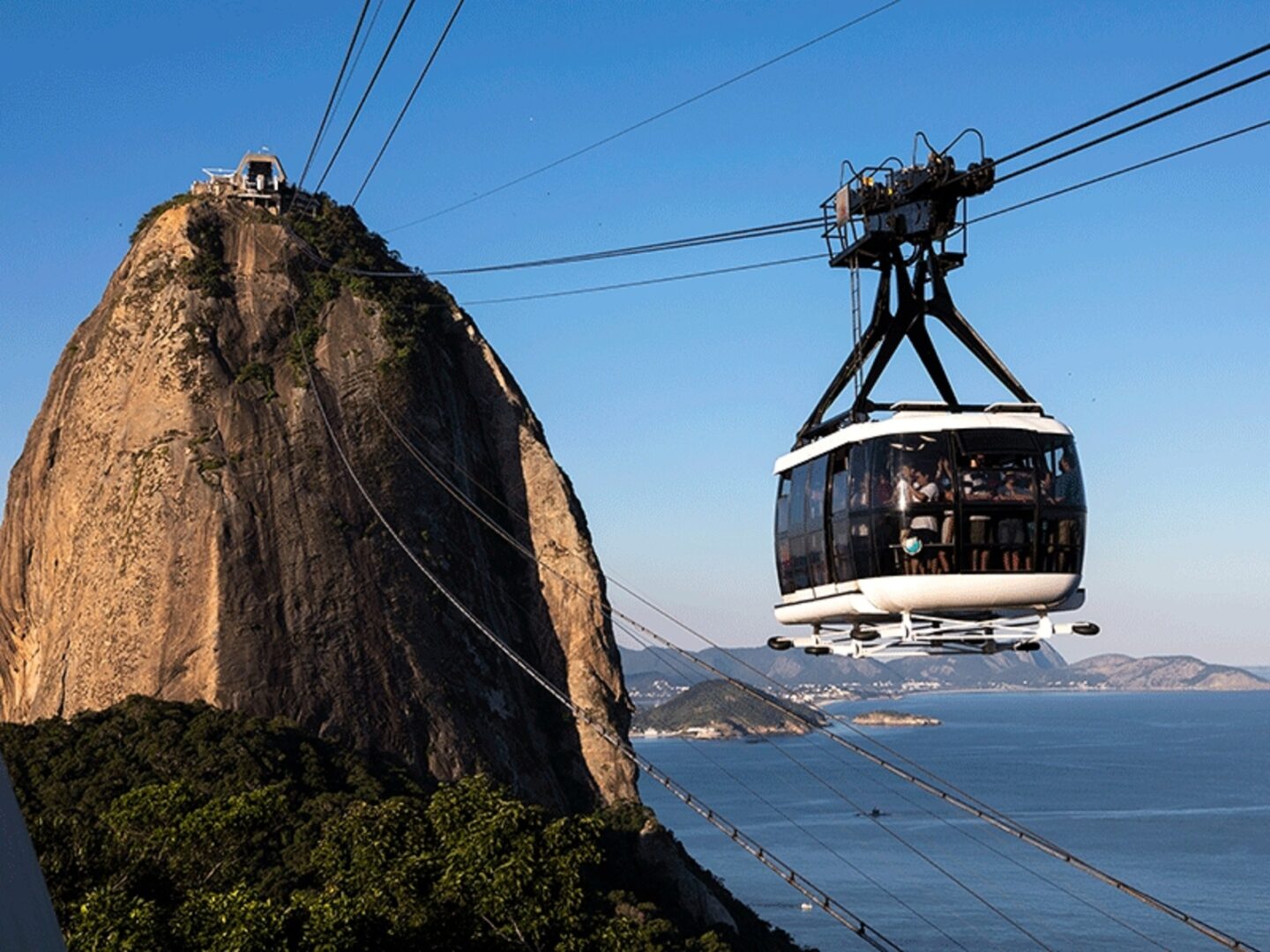 The Sugarloaf cable car over Rio de Janeiro