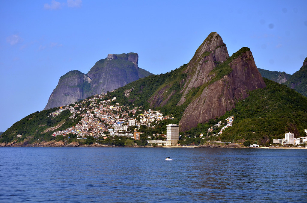 The Two Brothers mountain over Rio's beaches